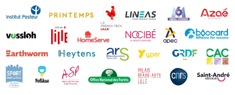 26 références : logos de nos clients à Lille