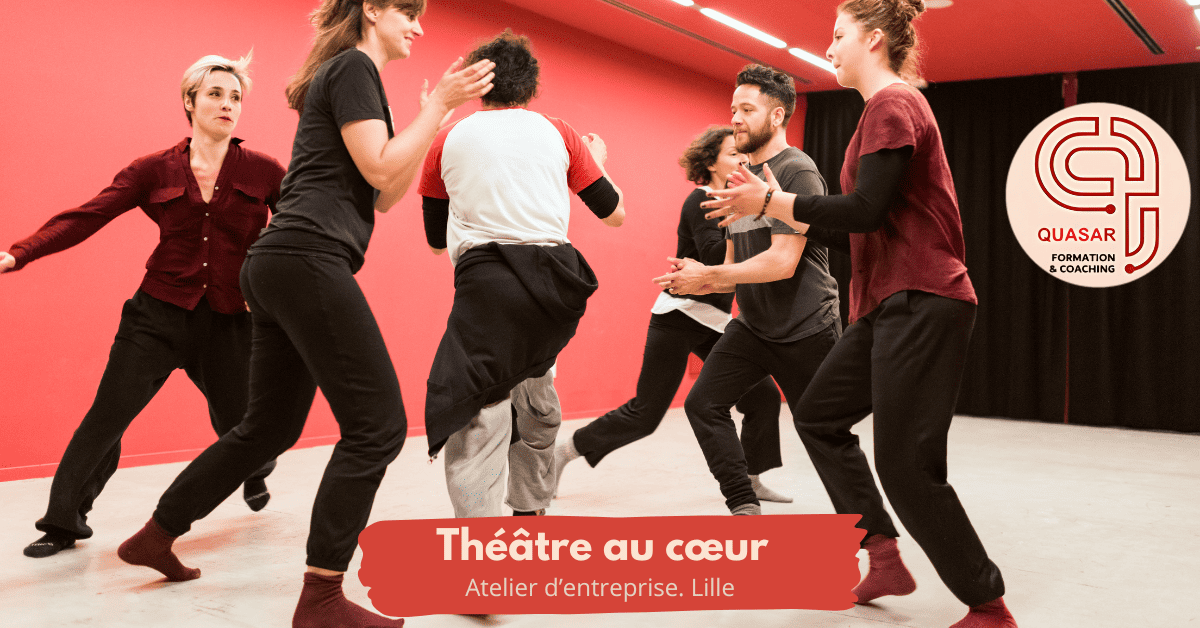 Illustration atelier Théâtre au coeur en entreprise | Quasar Lille